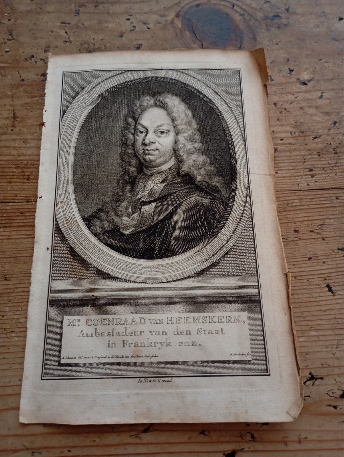 Vintage Koenraad van Heemskerk Litho 1702, Antiek en Kunst, Ophalen of Verzenden