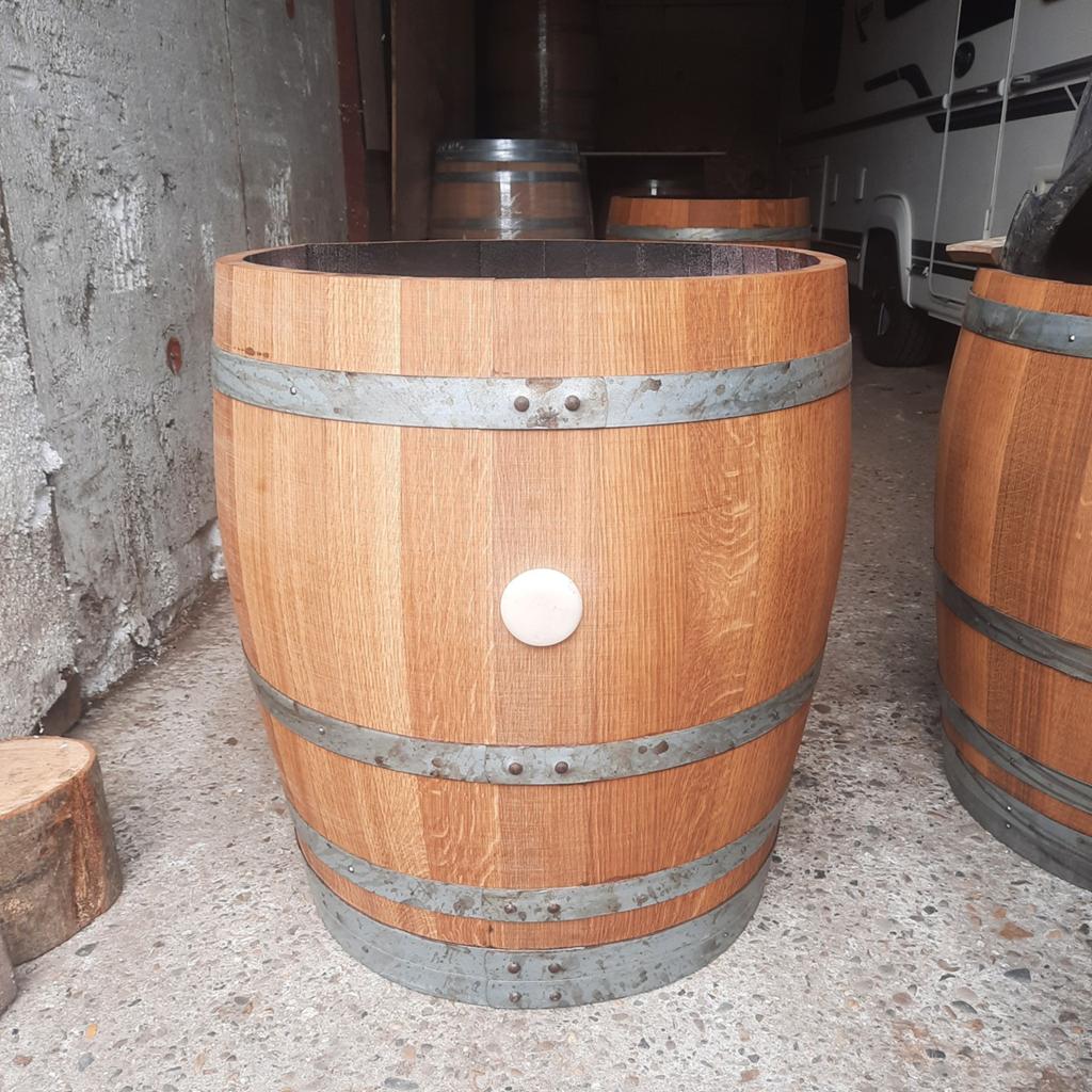 Houten bloembak / plantenbak / wijnvat, Tuin en Terras, Regentonnen, 150 liter of meer, Ophalen, Nieuw, Hout