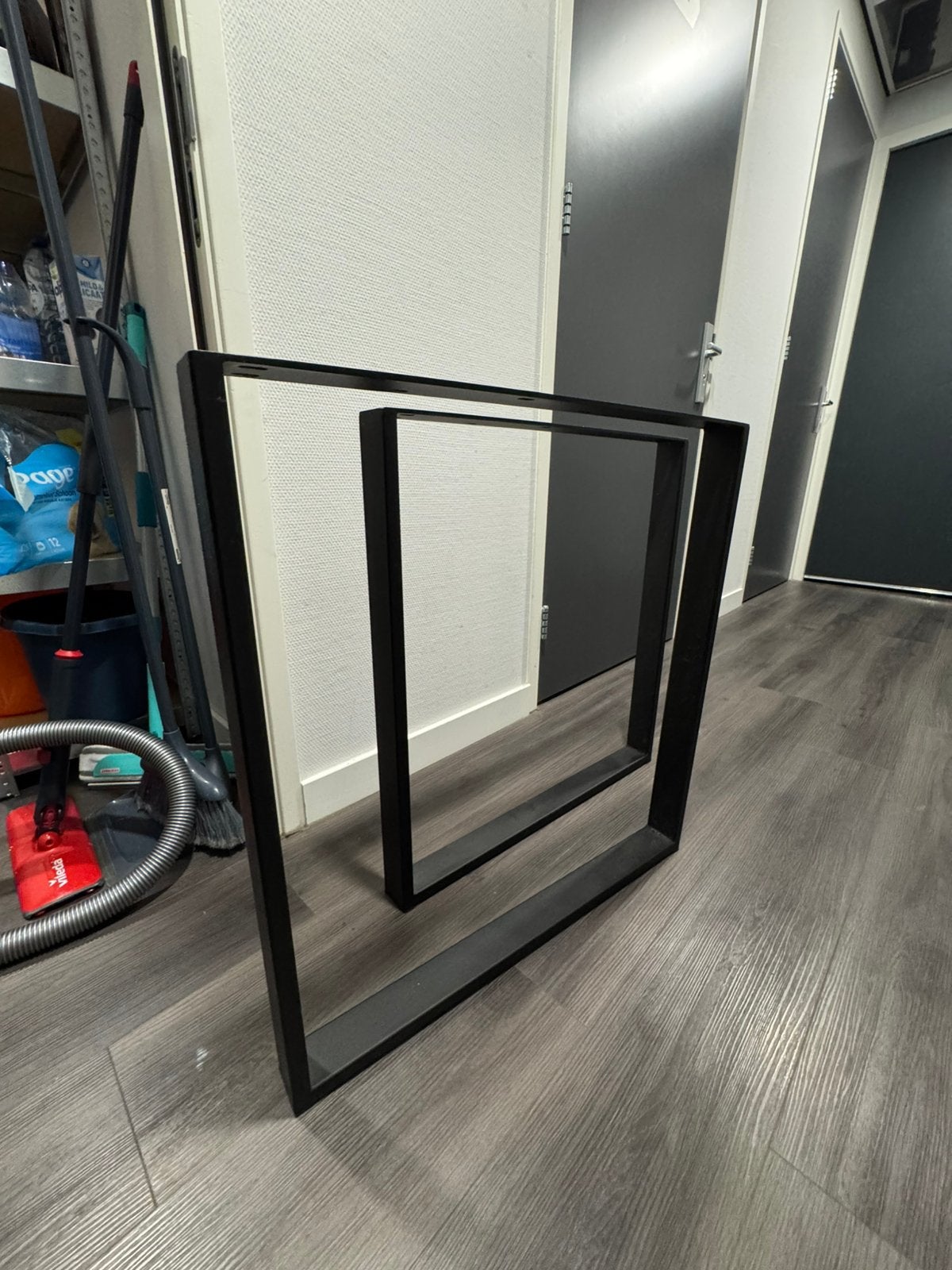Stalen tafelpoten zwart 70x72cm van Pokar, Huis en Inrichting, Ophalen, Tafelpoot, 50 tot 100 cm, Vierkant