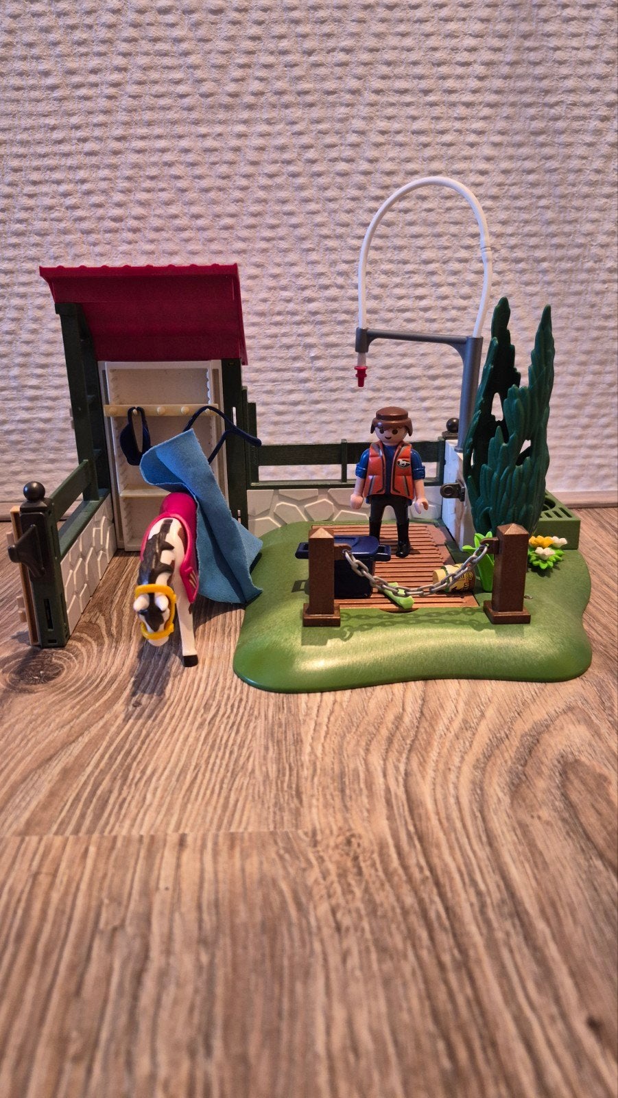Playmobil 6929 Paardenwasplaats met paard en ruiter, Ophalen, Gebruikt