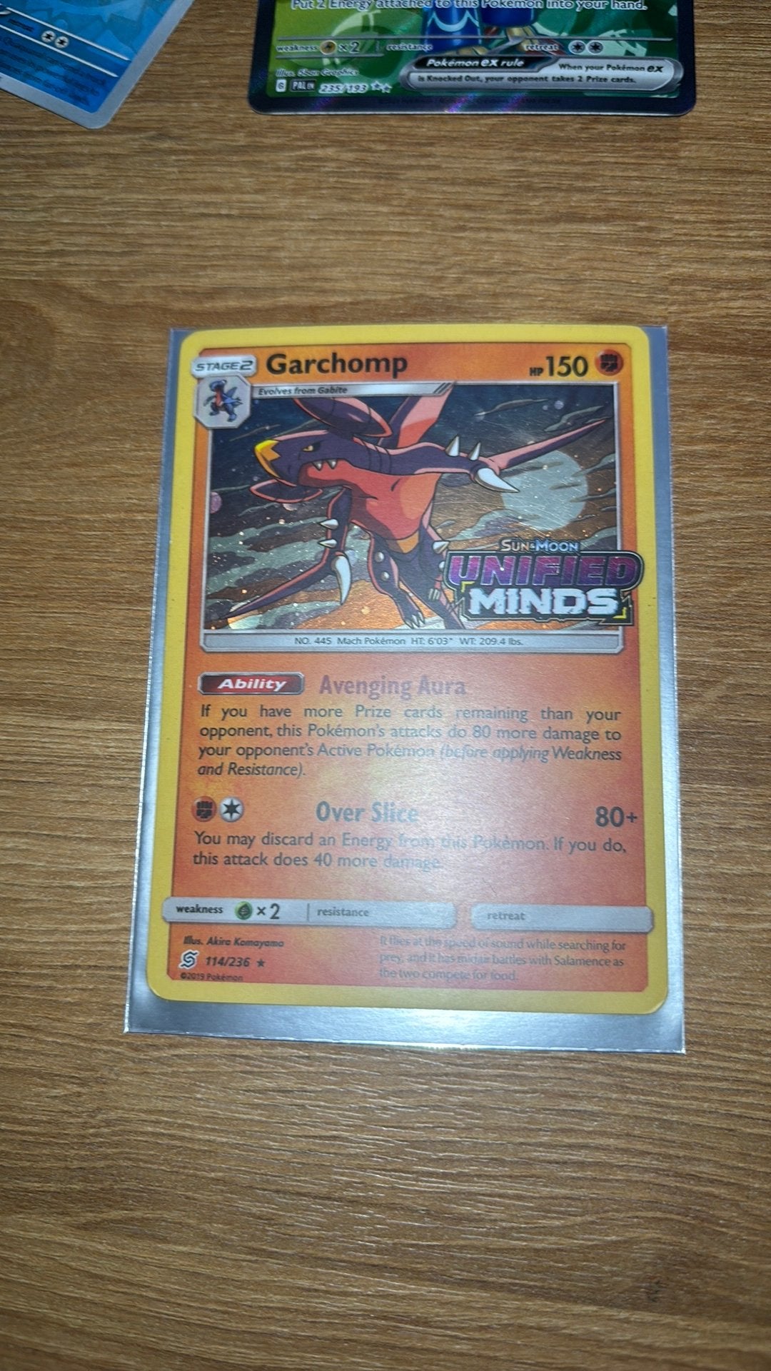 Garchomp Sun & Moon Unified Minds, Hobby en Vrije tijd, Verzamelkaartspellen | Pokémon, Verzenden, Zo goed als nieuw, Losse kaart