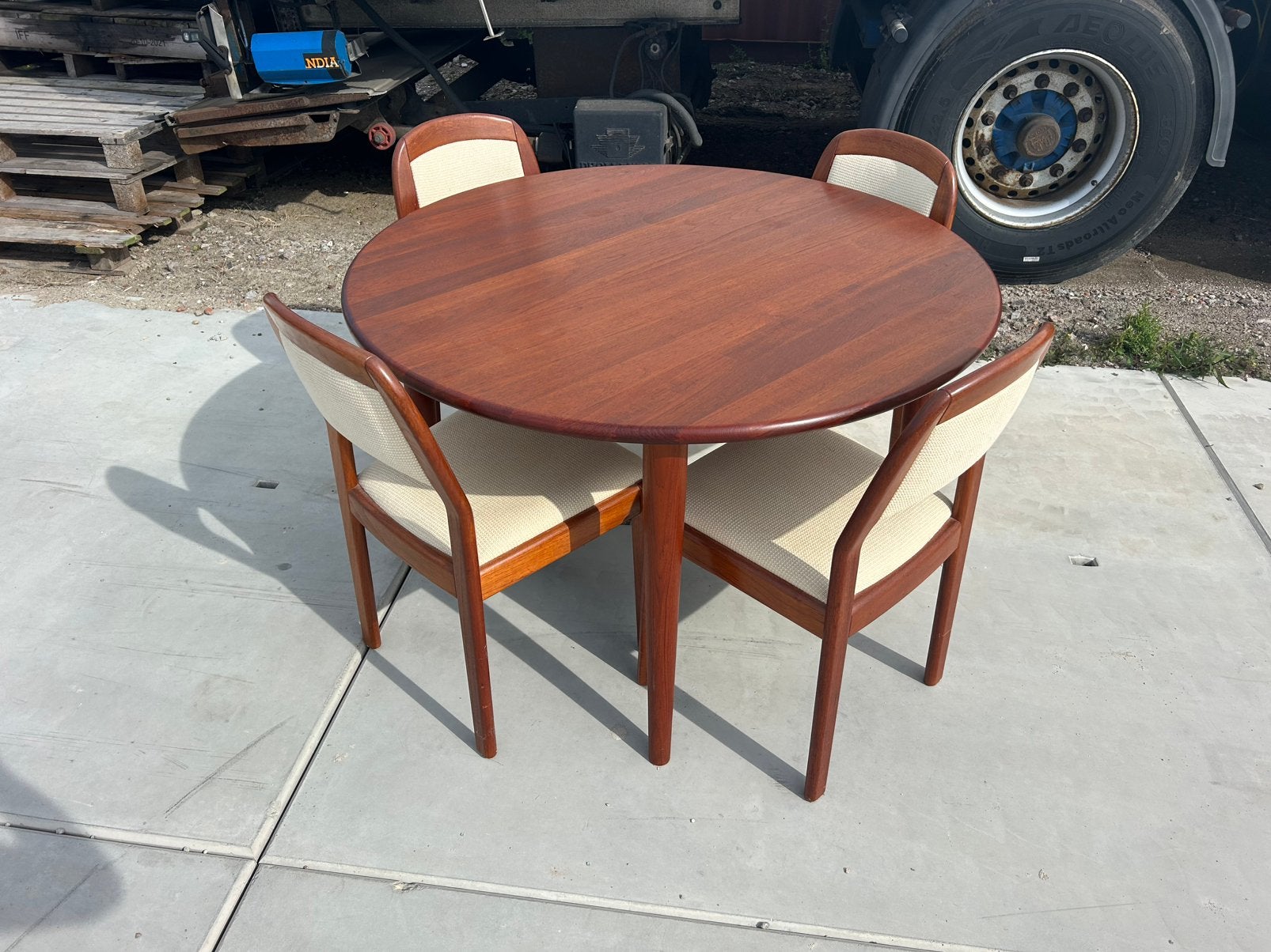 Vintage Deens Design Teak Eethoek - Dyrlund Denemarken, Ophalen of Verzenden, Zo goed als nieuw, Rechthoekig, 50 tot 100 cm