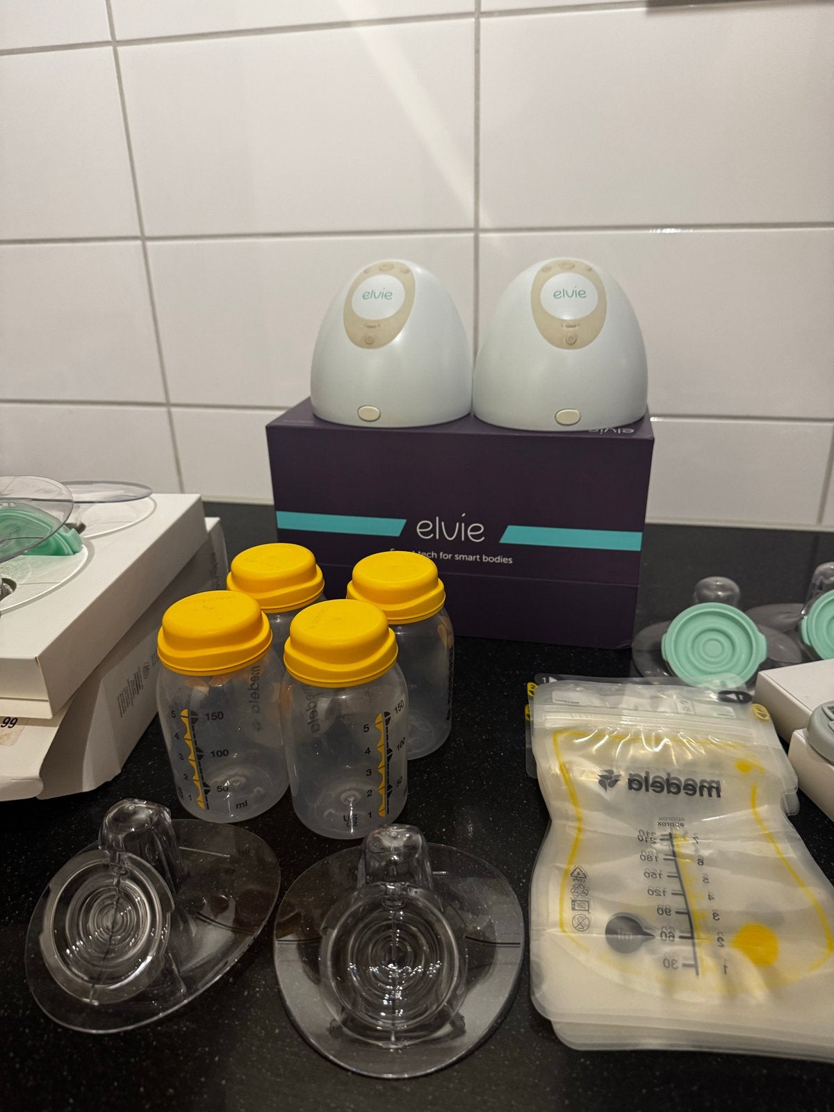 Elvie dubbele borstkolf, Ophalen, Gebruikt