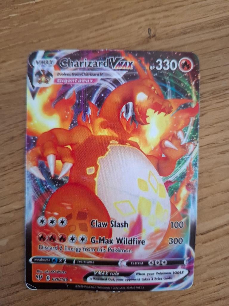 Charizard vmax, Ophalen, Zo goed als nieuw, Losse kaart