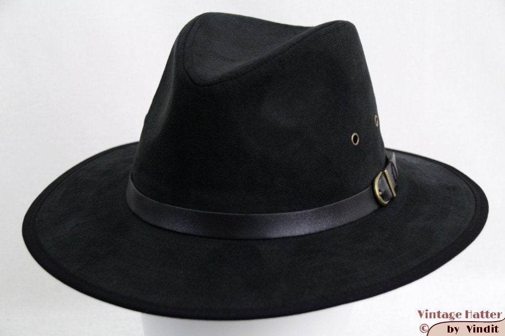 outdoor hoed Hawkins imitatie suede zwart 58 nieuw, Kleding | Dames, Hoed, Hawkins, Nieuw, Ophalen of Verzenden
