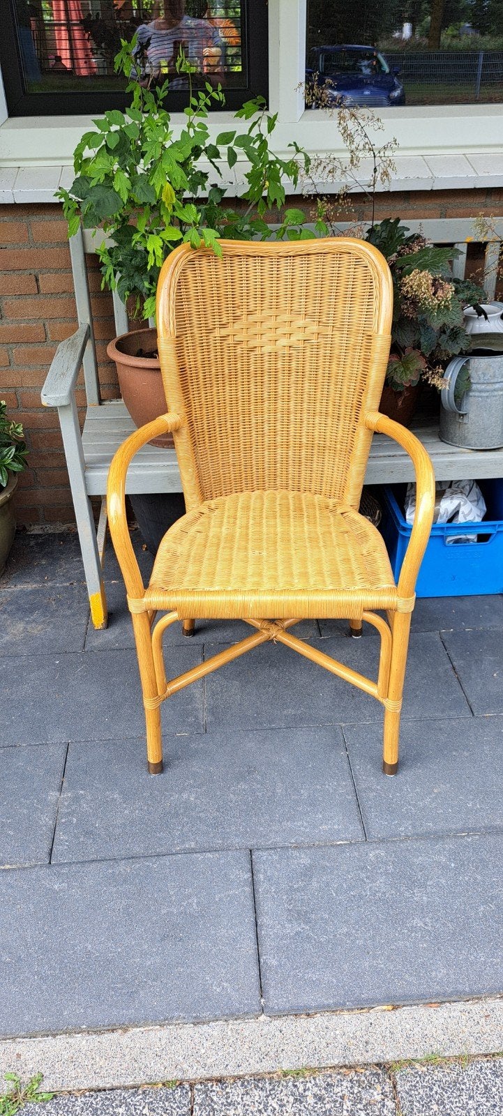 rotan stoel, Ophalen, Gebruikt, Bruin, Riet of Rotan