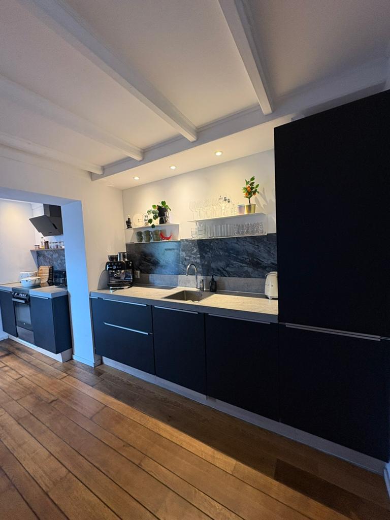 Complete keuken ZONDER SMEG, Ophalen, Gebruikt, Zwart, Enkelwandige keuken