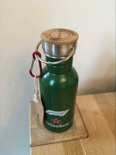 Metalen Heineken F1 metalen waterfles /bidon 500 ml - nieuw!, Sport en Fitness, Ophalen of Verzenden, Nieuw