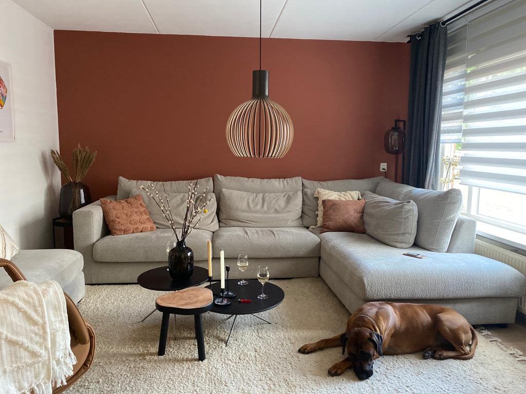 Beige hoekbank, Ophalen, Gebruikt, Hoekbank, 300 cm of meer