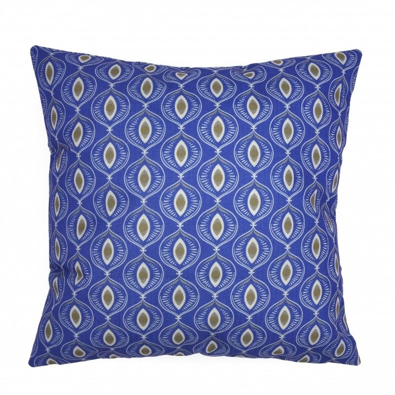 Boho Kussenhoes Java linnenlook | Blauw 44 x 44 cm, Dekussenkraam@gmail.com, De kussenkraam, Nieuw, Jipsingbourtangerweg 155