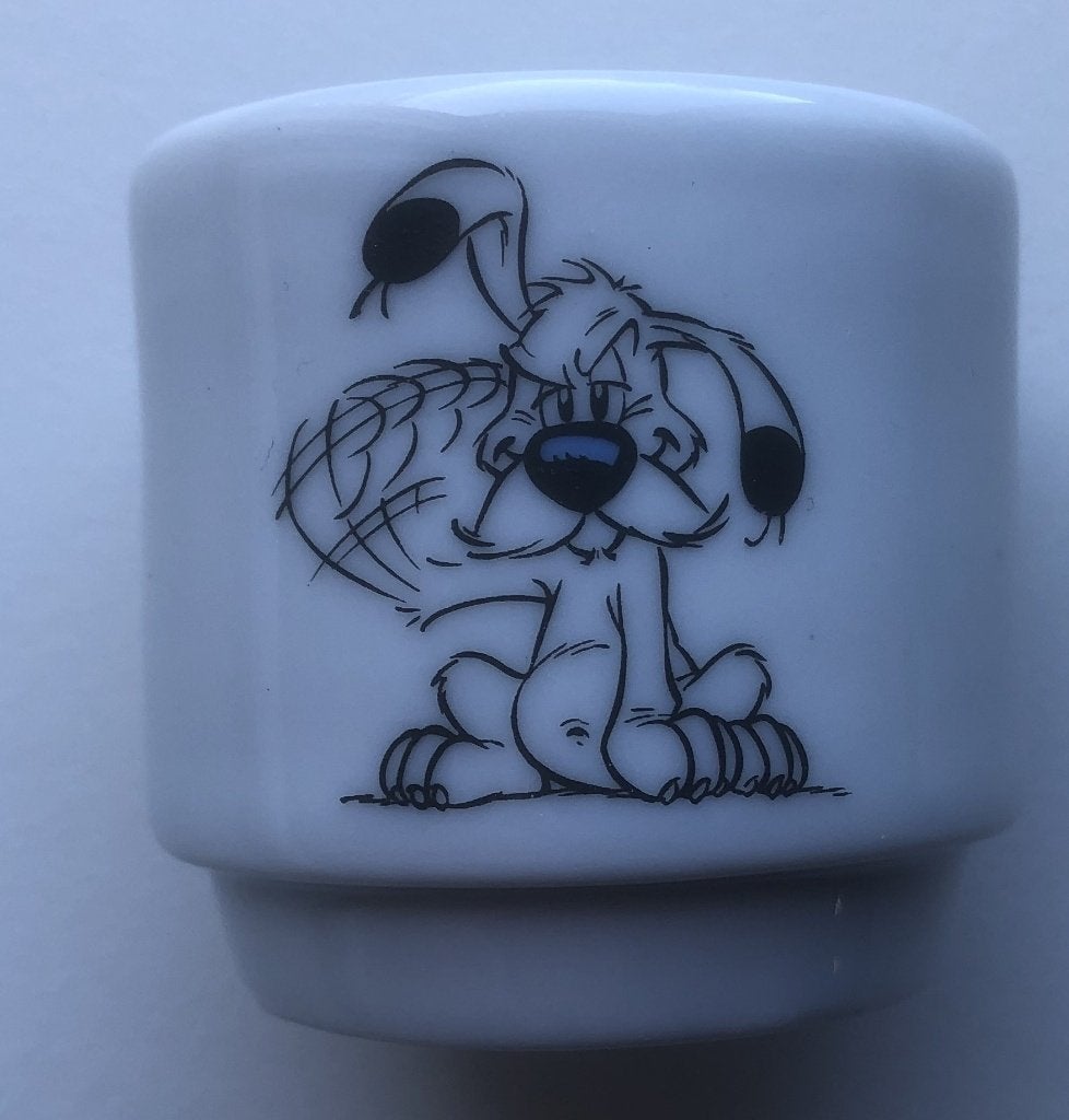 ASTERIX - IDEFIX - GOSCINNY-UDERZO - EIERDOPJE - PORSELEIN, Ophalen of Verzenden, Asterix en Obelix, Nieuw, Beeldje of Figuurtje