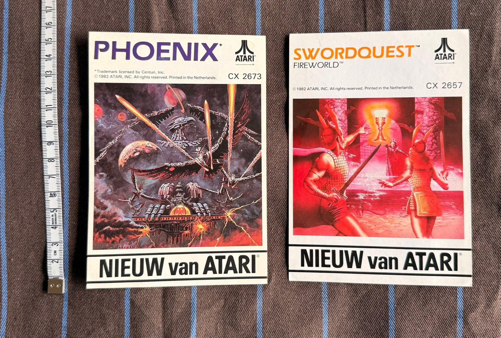 Atari Phoenix & Swordquest Fireworld stickers vintage, Ophalen of Verzenden, Nieuw, Shooter, Atari 2600