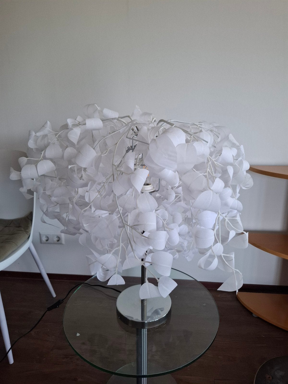 Design schemerlamp wit werkend ophalen., Wit, Ophalen, Schemerlamp, Design