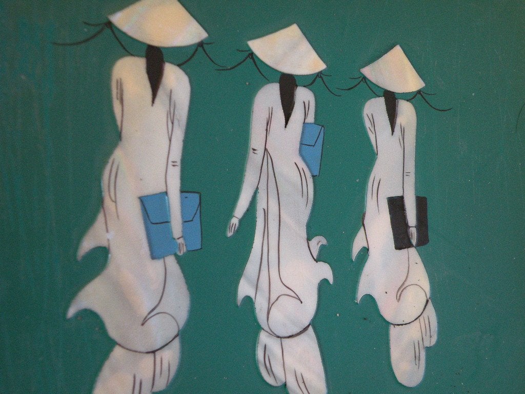 Schalen, vierkant. Vietnamees lakwerk met parelmoer., Ophalen of Verzenden