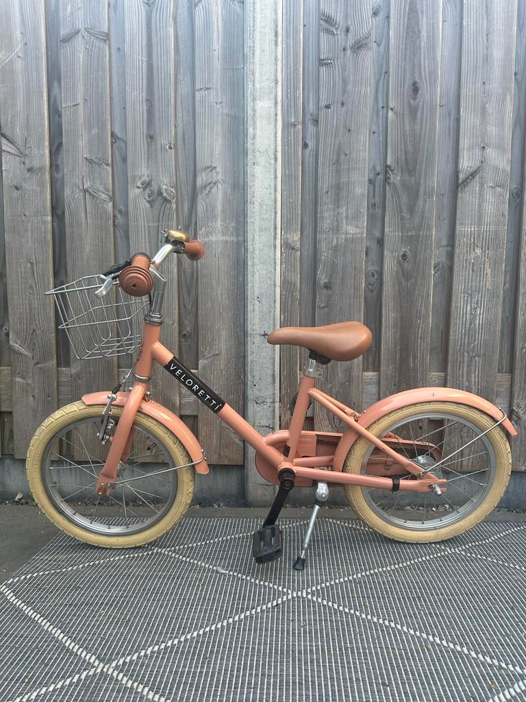 Veloretti kinderfiets 16 inch roze, Ophalen of Verzenden, Gebruikt, Terugtraprem, 16 tot 20 inch