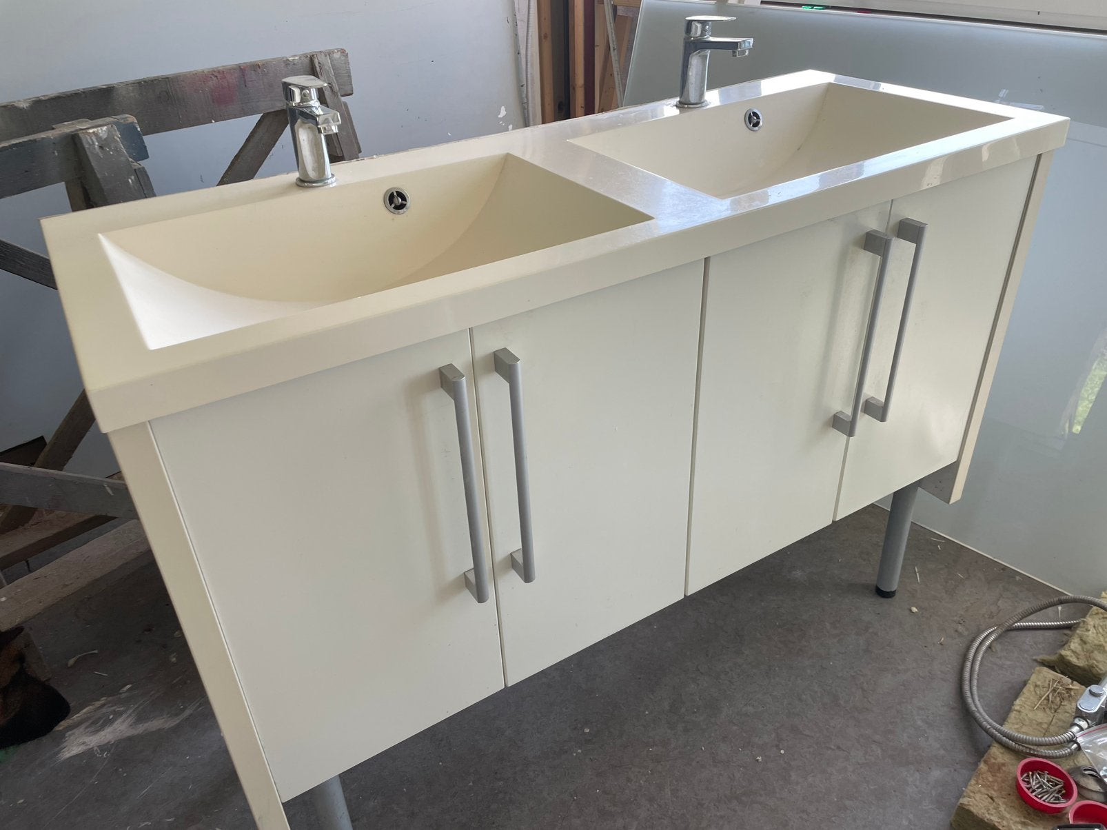 Badmeubel, Huis en Inrichting, Badkamer | Badkamermeubels, Ophalen, Gebruikt, 100 tot 150 cm, Minder dan 100 cm