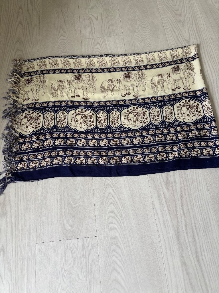 Oosters NIEUW Doek/laken met Olifanten 1.50/1.05cm Ophalen, Katoen, Geschikt voor droger, Nieuw, 105 cm