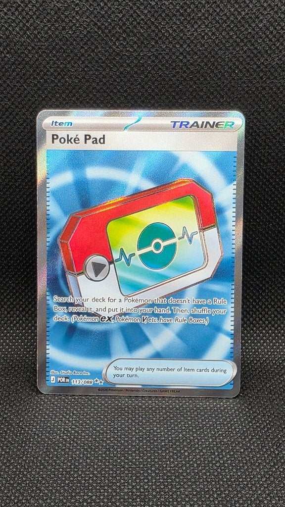 Poke Pad (POR 113), Ophalen of Verzenden, Zo goed als nieuw, Losse kaart, Foil