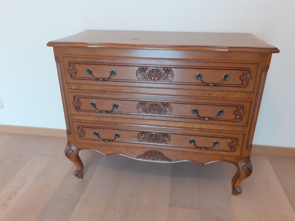 Klassieke eiken commode Louis XV stijl - top staat!, Ophalen