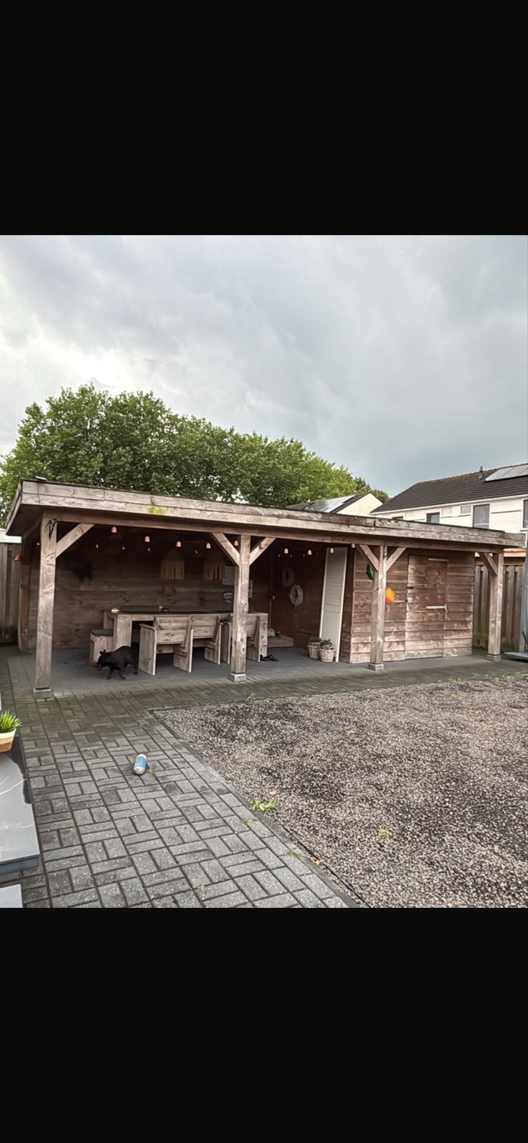 Douglas overkapping met daklekkage en rotte planken, Tuin en Terras, Overkappingen, Ophalen, Gebruikt, Overige typen