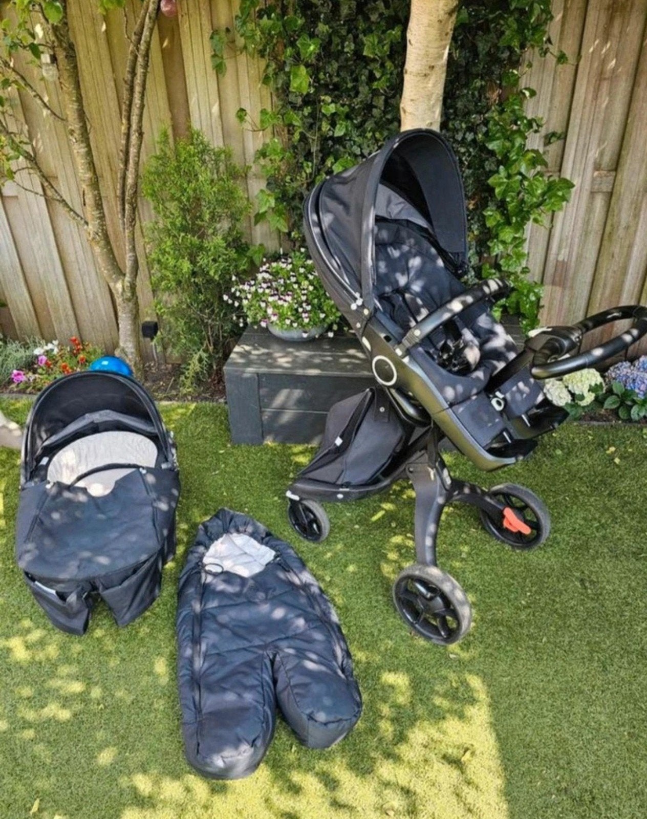 Stokke Xplory V6 Combiwagen met Reiswieg en Voetenzak, Kinderen en Baby's, Ophalen, Zo goed als nieuw