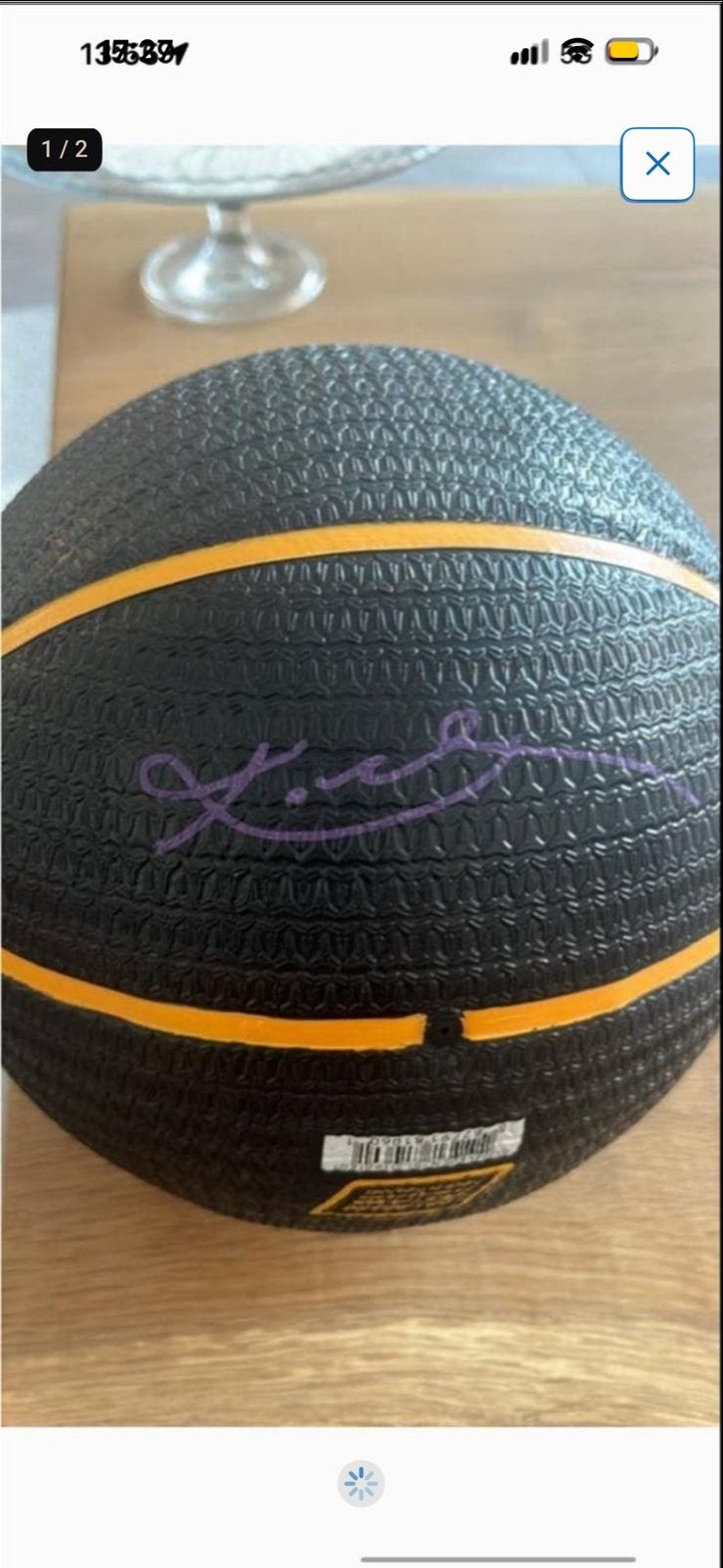 Kobe Bryant gesigneerde basketbal (replica), Ophalen, Zo goed als nieuw, Bal