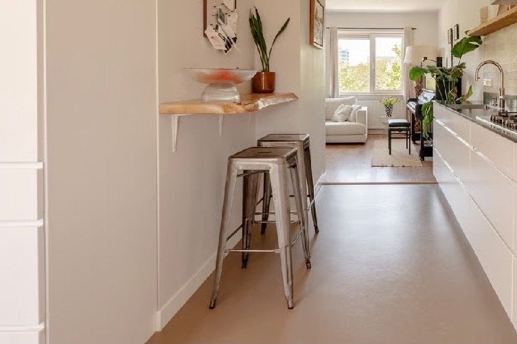 2 Industriële barkrukken, Ophalen, Gebruikt, 60 tot 90 cm, Metaal