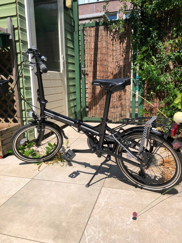 Vouwfiets zwart popal f207, Minder dan 14 inch, Versnellingen, Zo goed als nieuw, Totaal opvouwbaar