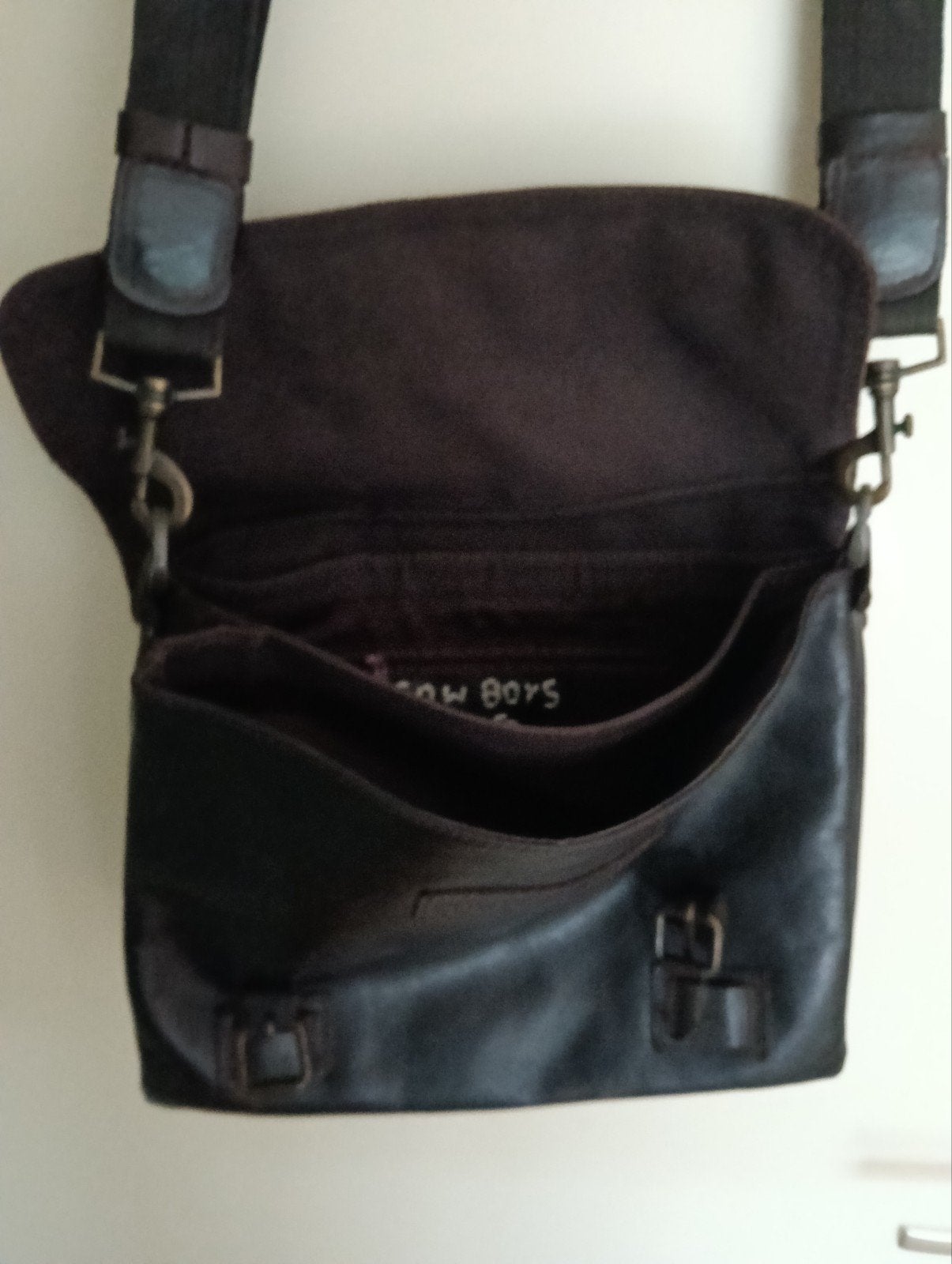 leren dames schouder tas, Gebruikt, Bruin, Leer, Ophalen
