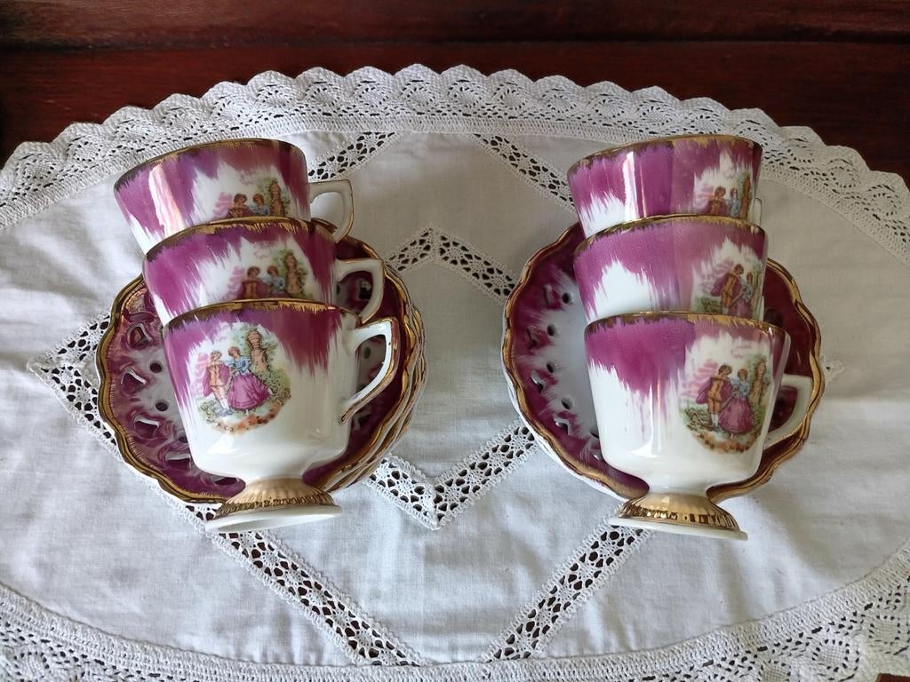 Kop/schotels barok/ fragonard, Ophalen of Verzenden