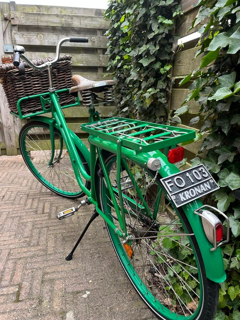 Groene Kronan fiets met mand en bagagedrager, 55 tot 59 cm, Ophalen, Terugtraprem