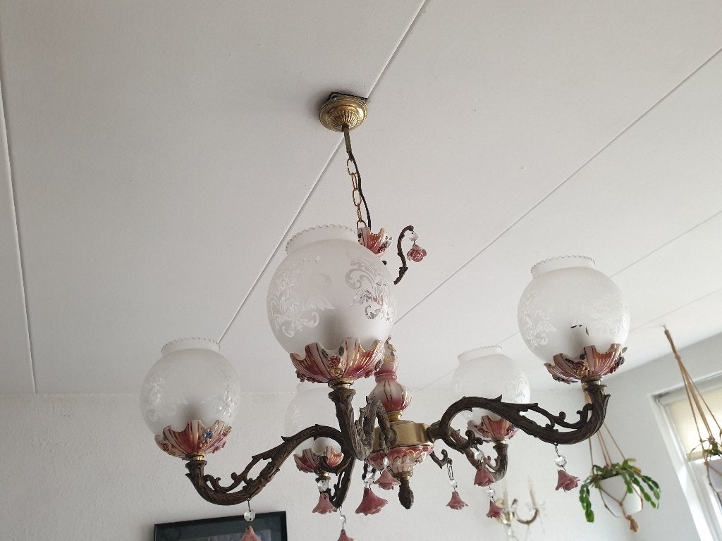 Hanglamp, Ophalen, Gebruikt, Glas, E14 (klein)