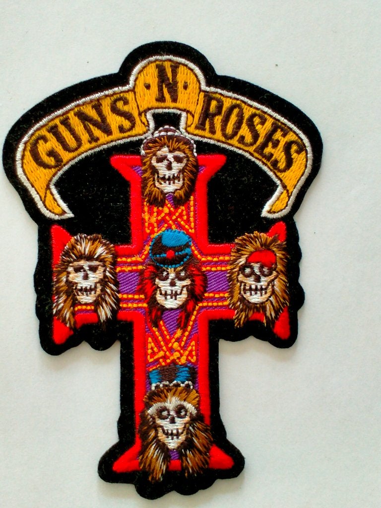 Guns N Roses Appetite cross rock muziek kleding patch, Verzenden, Zo goed als nieuw, Kleding