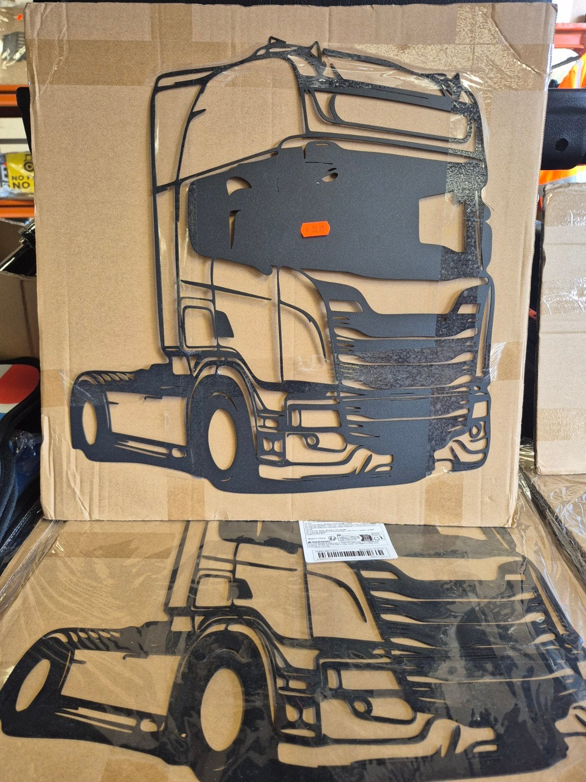Metalen wanddecoratie vrachtwagen / tractor / truck, Ophalen of Verzenden