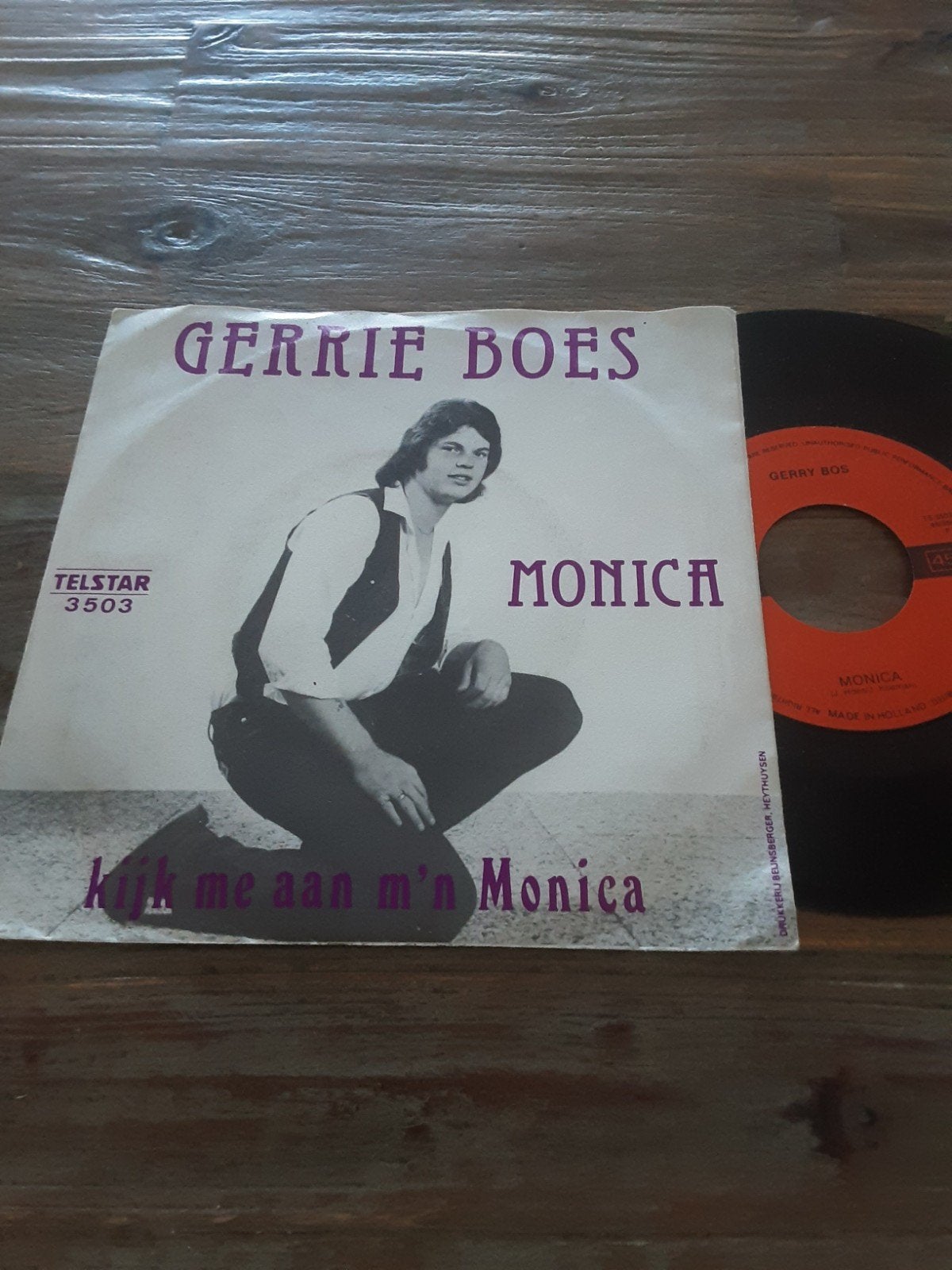 GERRIE BOES TELSTAR PIRAAT SINGLE., Cd's en Dvd's, Vinyl | Nederlandstalig, Ophalen of Verzenden, Zo goed als nieuw, Overige formaten