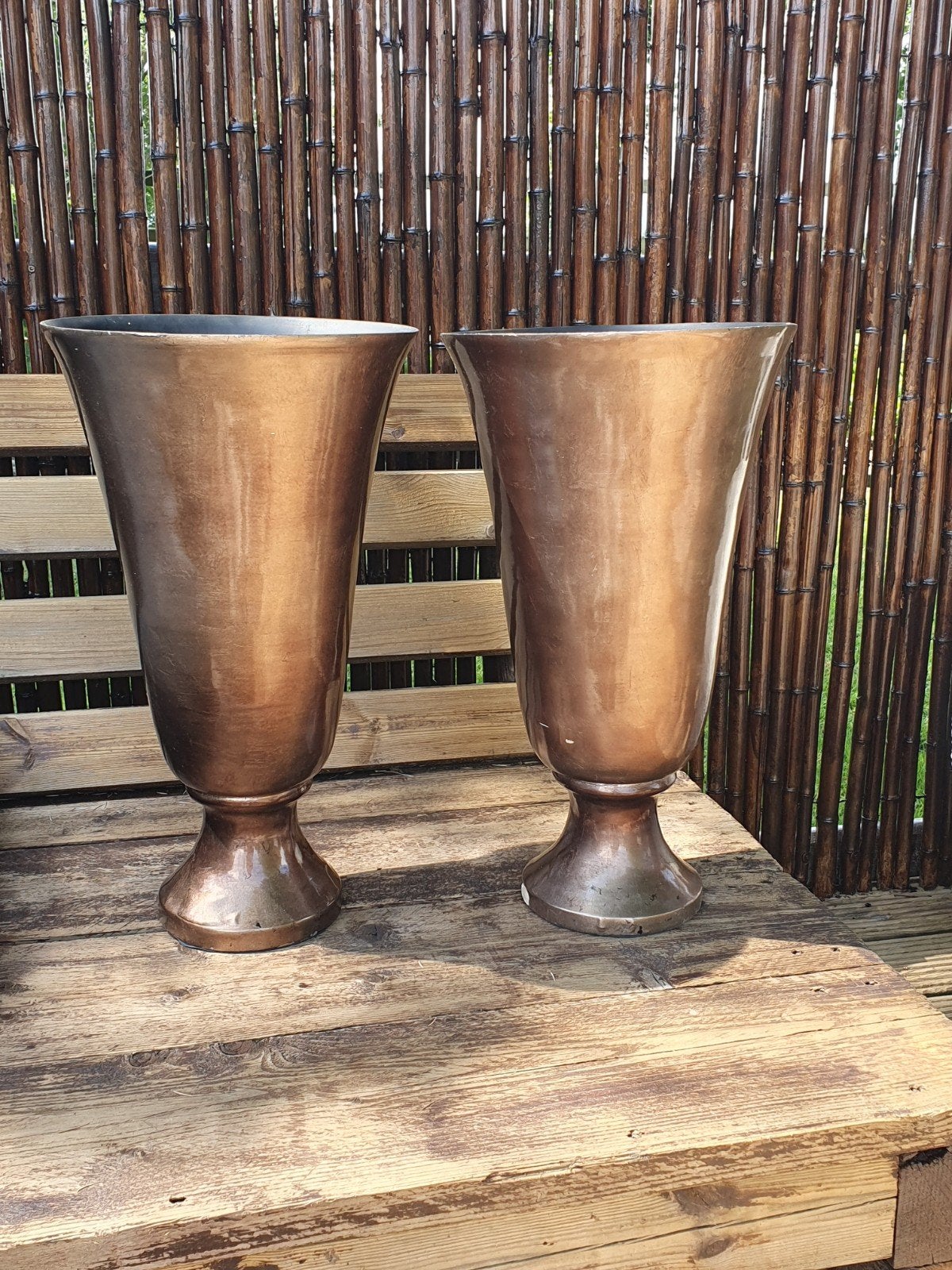 Twee grote vazen PTMD, Huis en Inrichting, Woonaccessoires | Vazen, Ophalen, Kunststof, Overige kleuren, 50 tot 75 cm