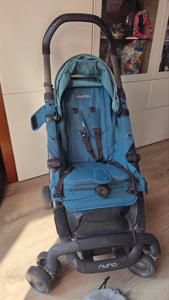 Nuna buggy met weerpakket en boodschappennetje, Kinderen en Baby's, Buggy's, Gebruikt, Overige merken, Regenhoes, Verstelbare rugleuning