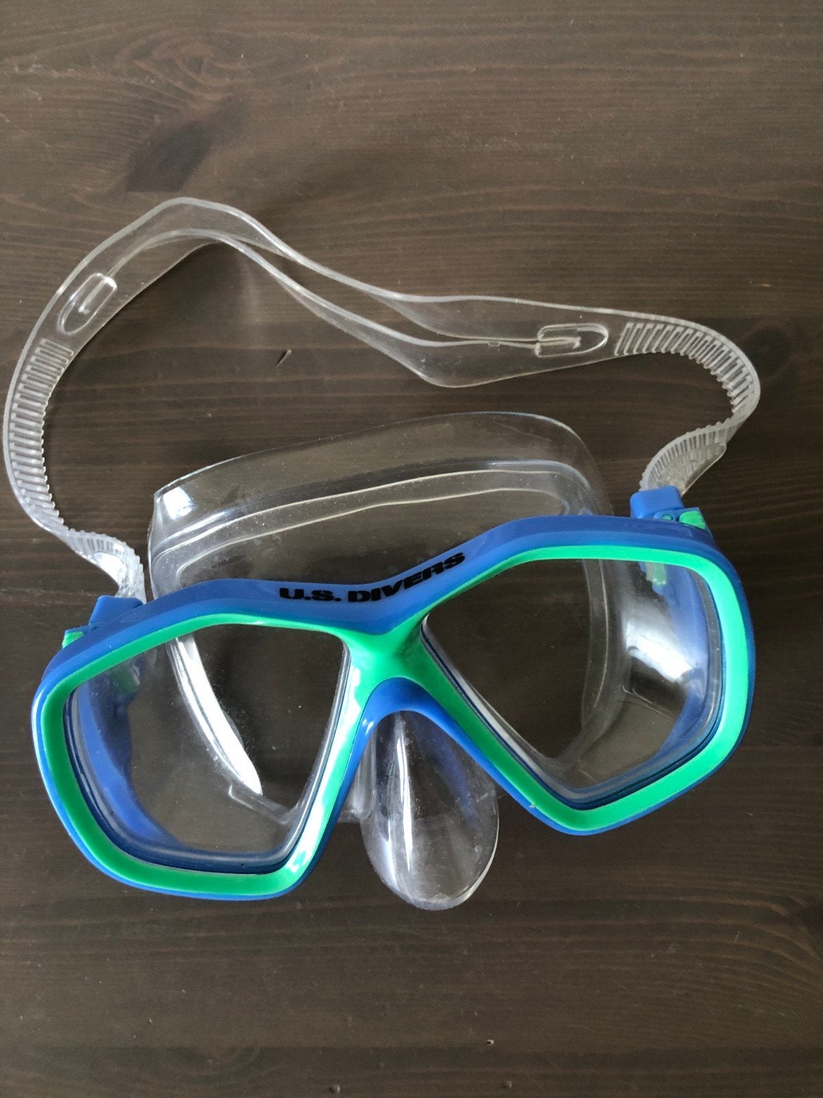 Snorkelmasker Blauw/Mintgroen NIEUW, Ophalen of Verzenden, Zo goed als nieuw, Snorkelmasker