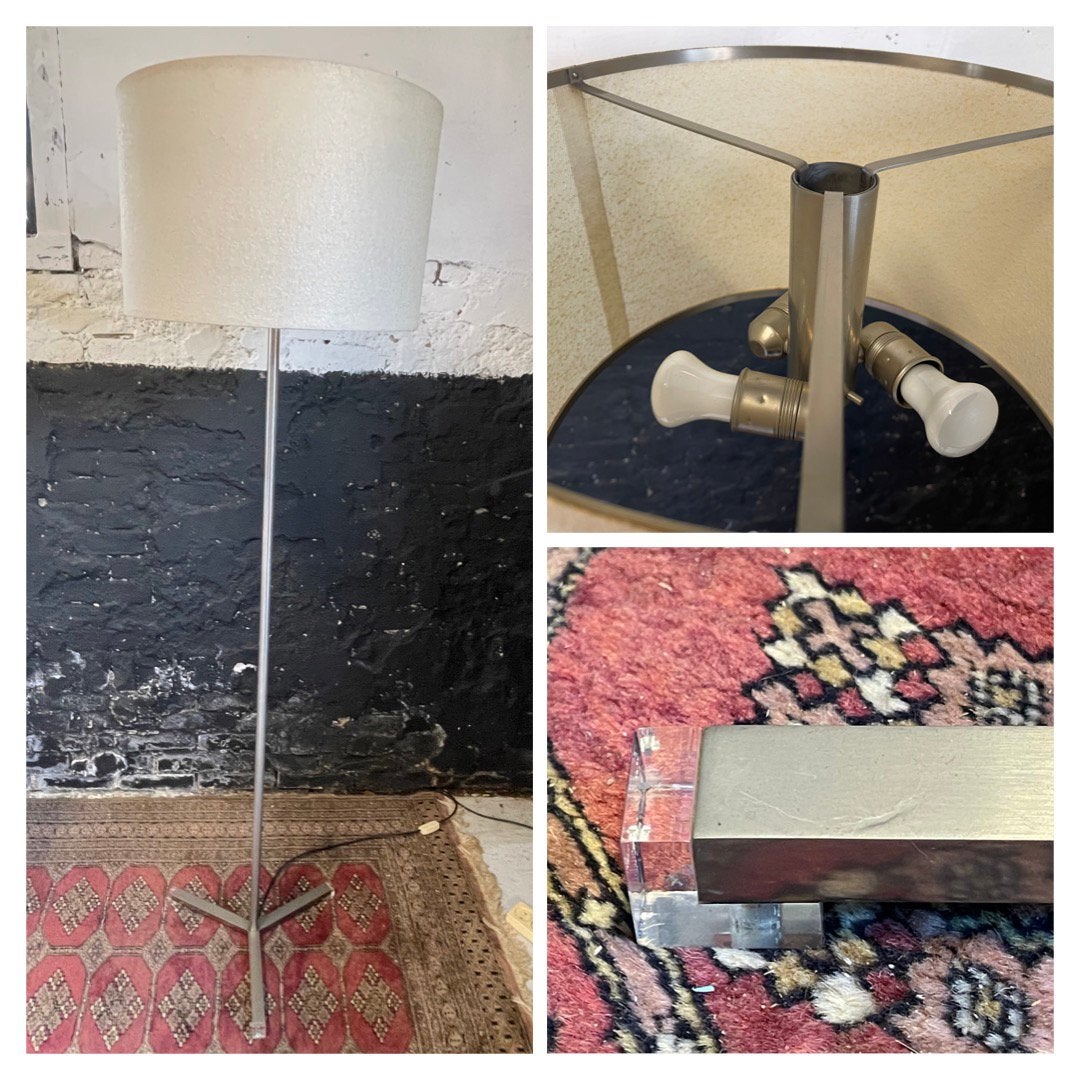 Vintage mid century vloerlamp met origenele kap Artifort, Ophalen, Gebruikt, Vintage mid century, 150 tot 200 cm