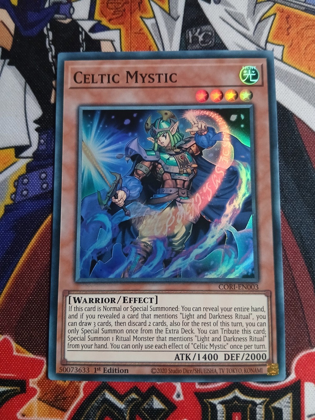 Celtic Mystic - Super Rare CORI - Yu-Gi-Oh, Hobby en Vrije tijd, Verzamelkaartspellen | Yu-gi-Oh!, Ophalen of Verzenden, Zo goed als nieuw