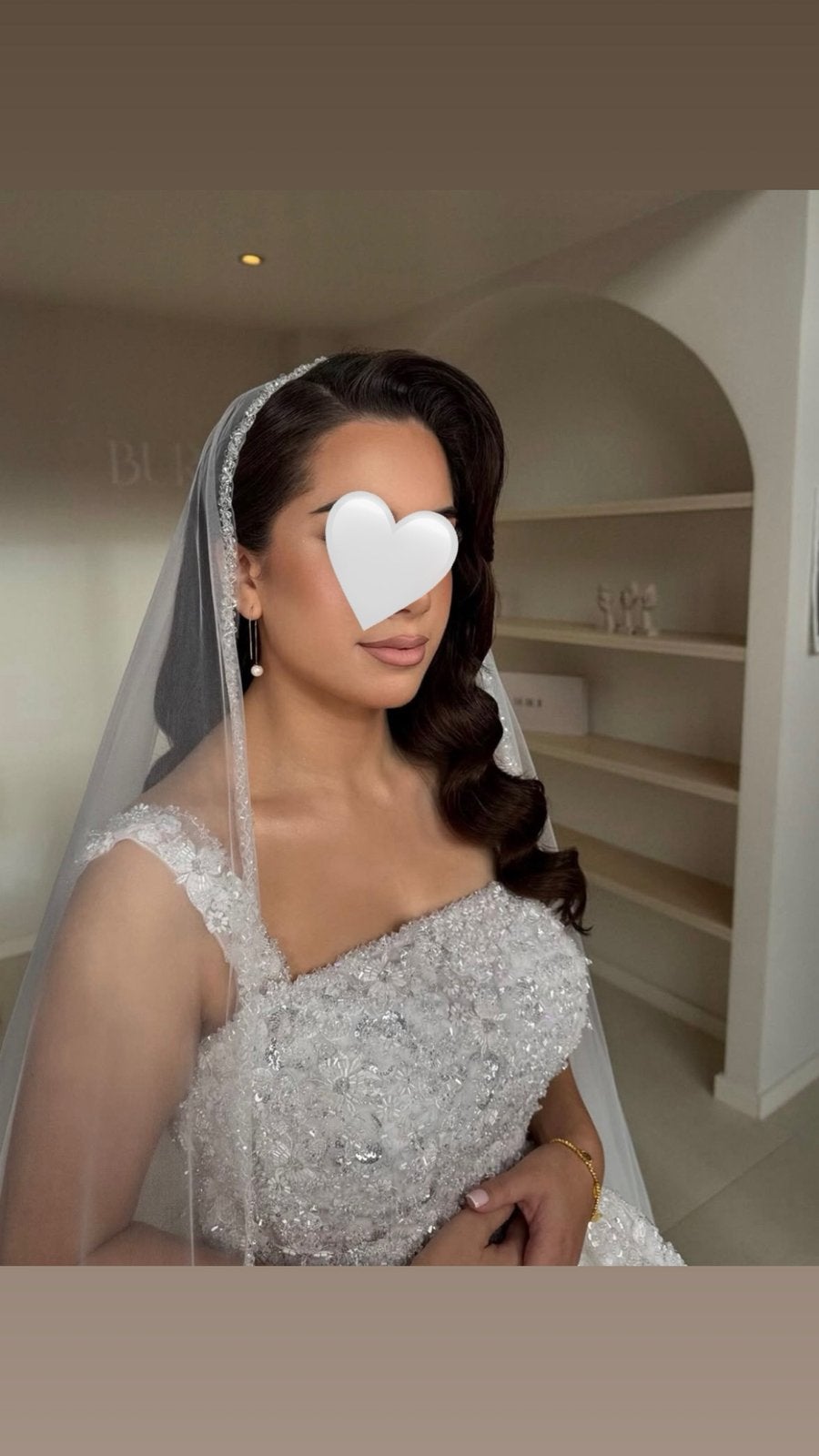 Witte prinsessen trouwjurk met steentjes + sluier, Ophalen, Zo goed als nieuw, Wit, Trouwjurk