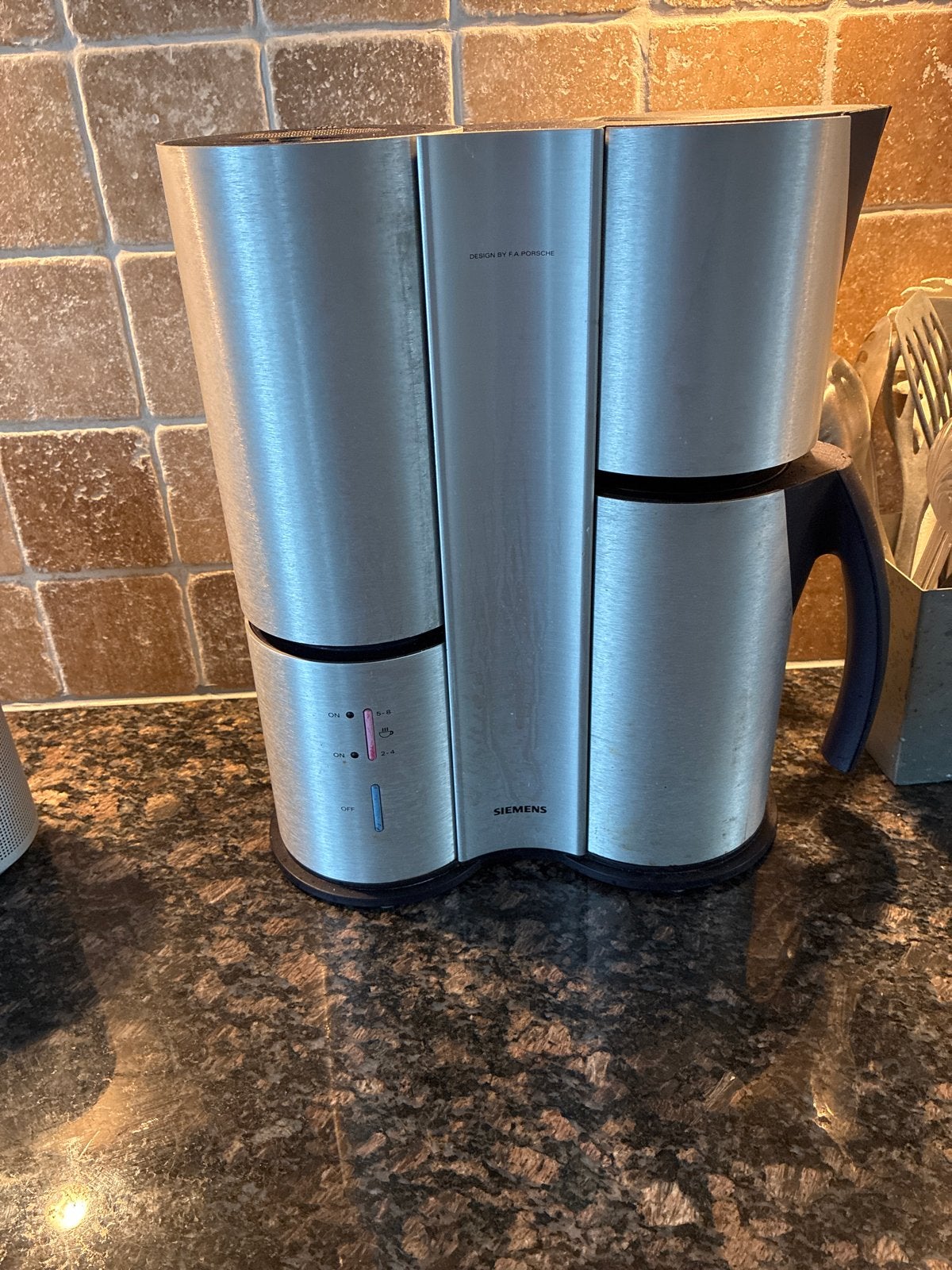 Siemens koffiezetapparaat - Design by F.A. Porsche, Gebruikt, Koffiemachine, Gemalen koffie, Ophalen of Verzenden