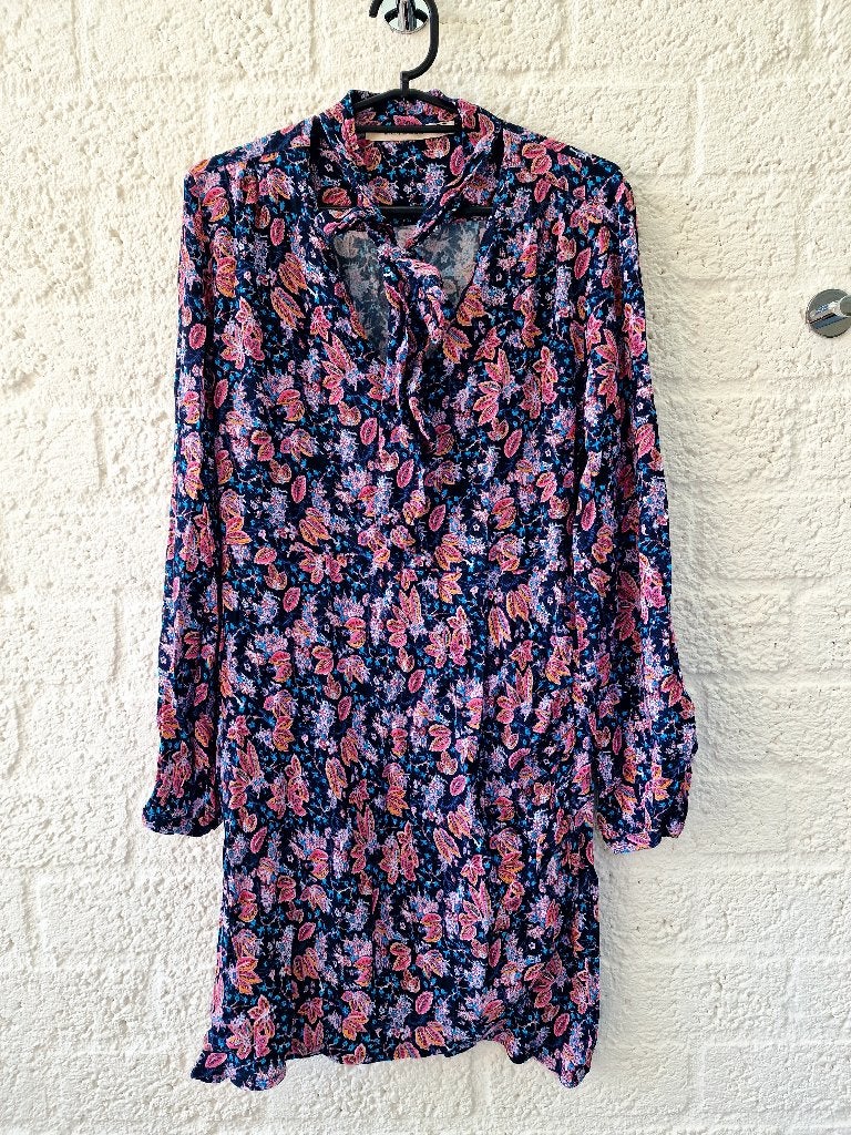 La Fée Maraboutée jurk bloemen maat 38, Ophalen of Verzenden, Zo goed als nieuw, Maat 38/40 (M), Blauw
