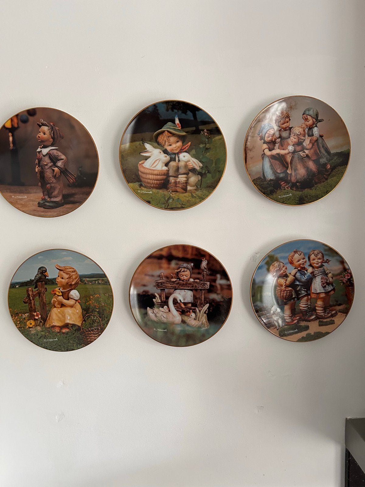 Complete 12-delige Hummel Goebel wandborden serie, Ophalen