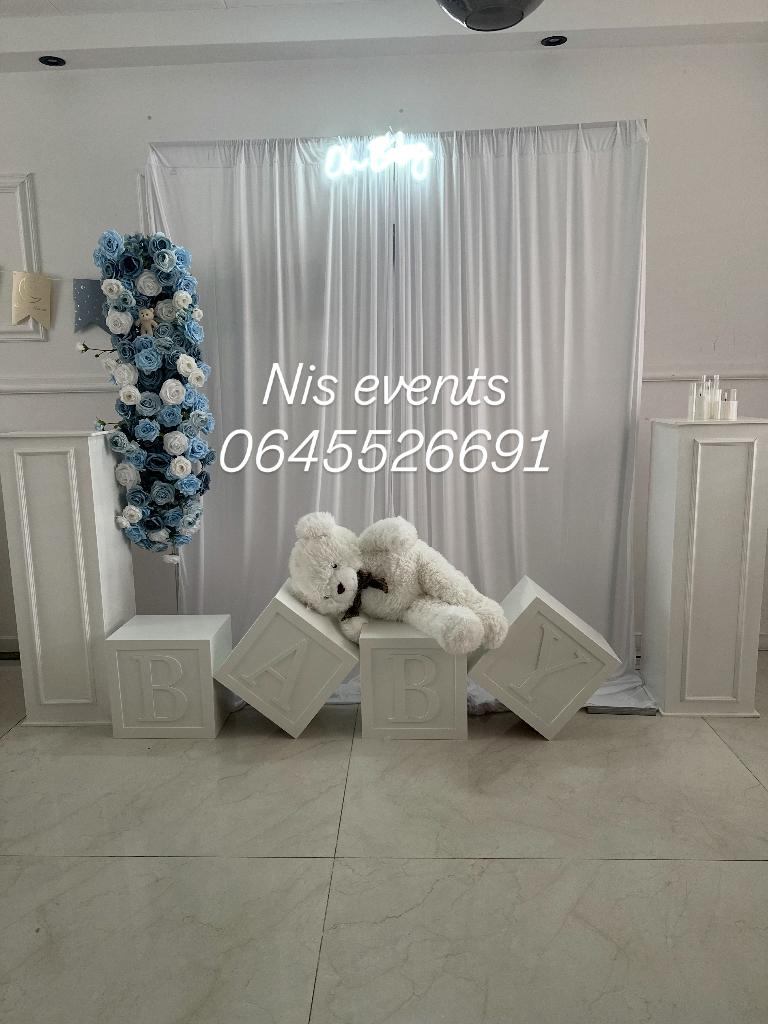 Backdrop babyshower, Ophalen of Verzenden, Nieuw, Geboorte of Huwelijk