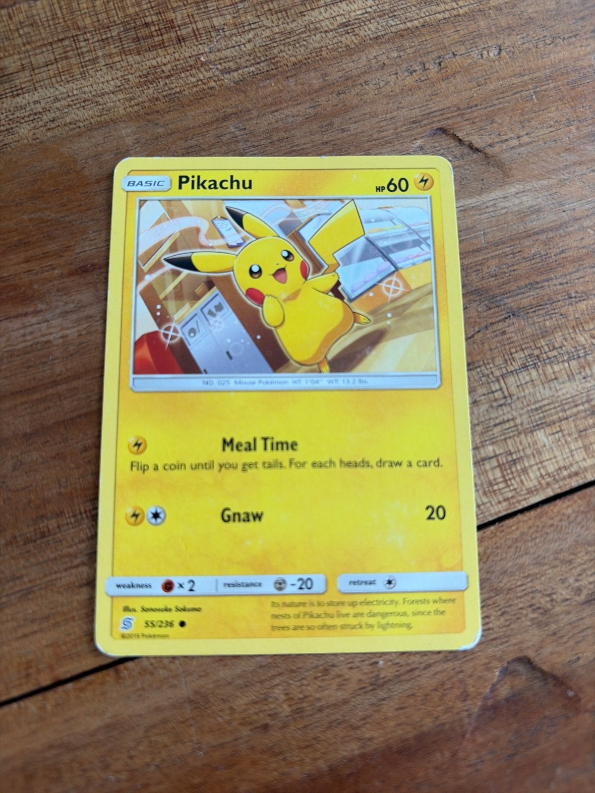 Pikachu Pokémon kaart - Basic, HP 60, 55/236, Ophalen of Verzenden, Gebruikt, Losse kaart
