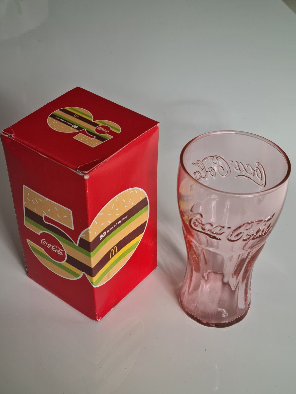 Coca Cola Glas 50 jaar Big Mac, Verzamelen, Ophalen of Verzenden, Nieuw, Frisdrankglas