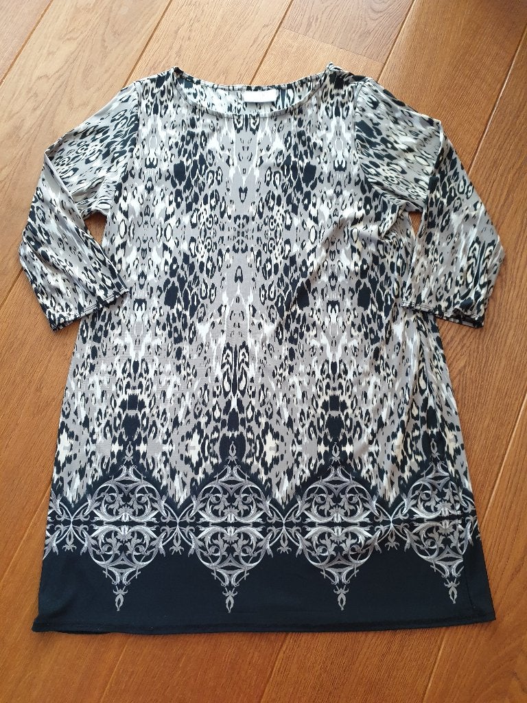 Zwart/bruine tuniek, Wallis, maat M, Kleding | Dames, Maat 38/40 (M), Meerkleurig, Wallis, Nieuw