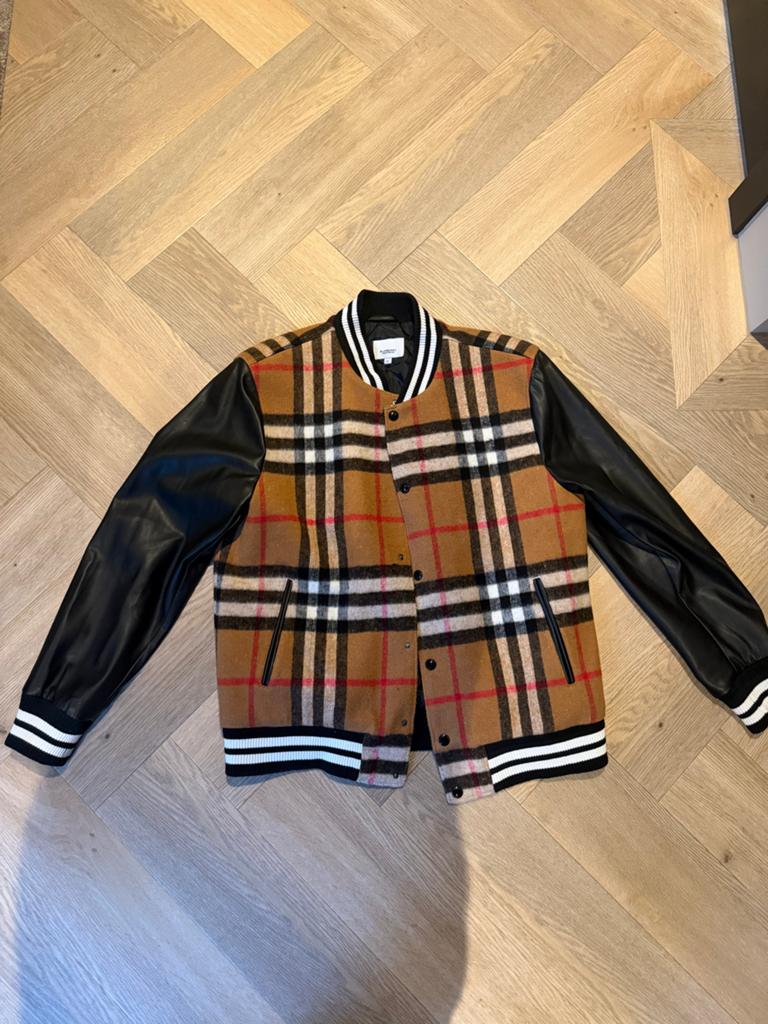 Burberry Vintage Check Varsity Jacket, Verzenden, Nieuw, Maat 56/58 (XL), Zwart