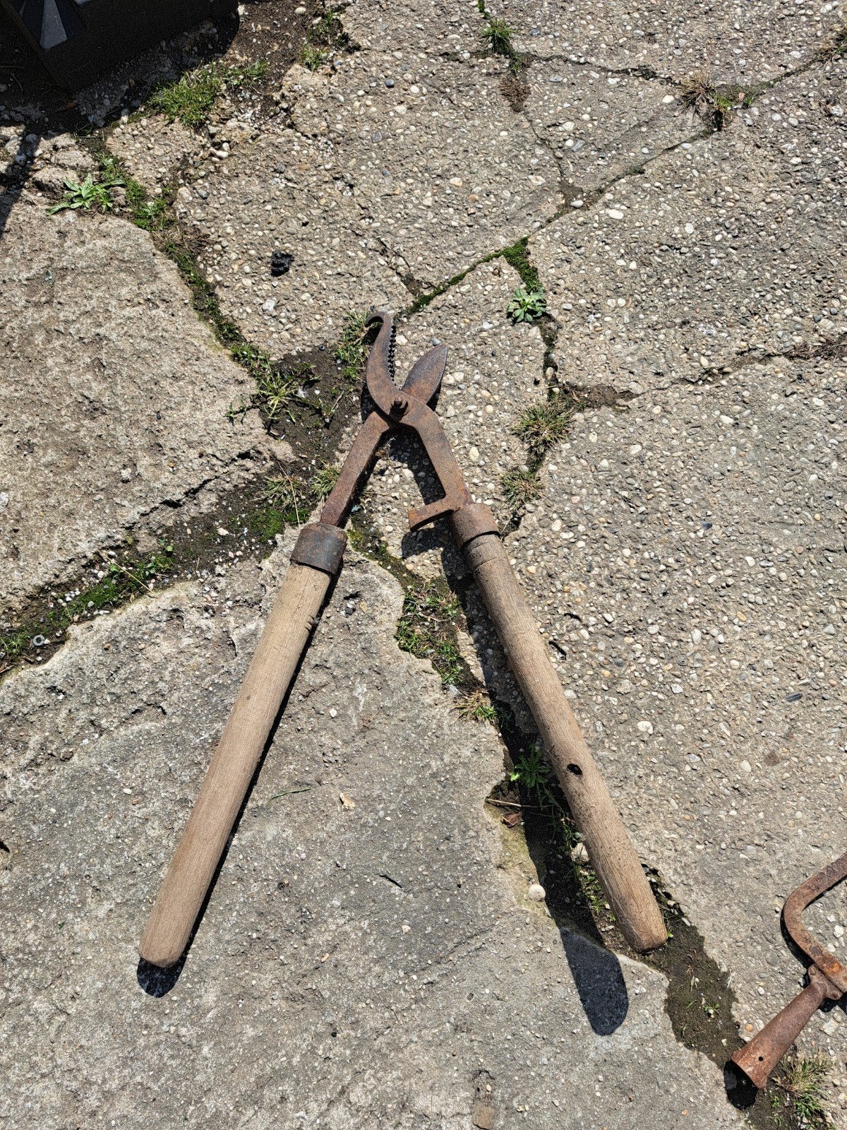 Diverse set van vintage tuingereedschap, Ophalen